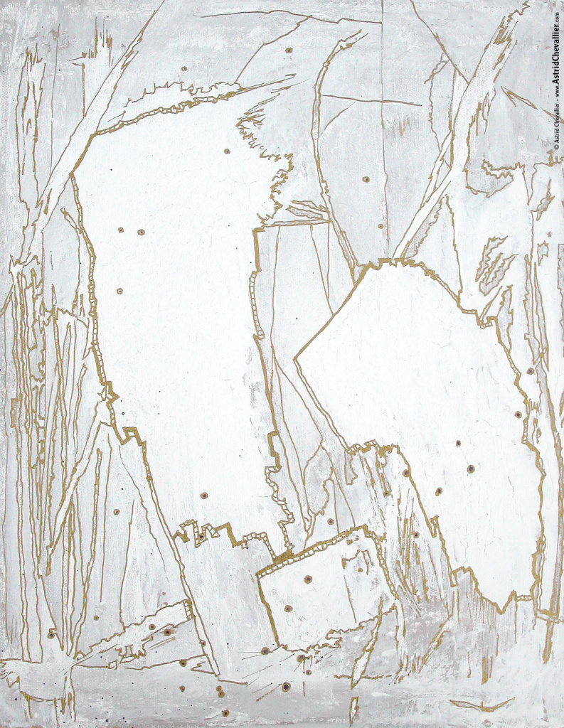 Astrid Chevallier - Goldissime White 1 - 11 x 14 in. / 28 x 35.5 cm