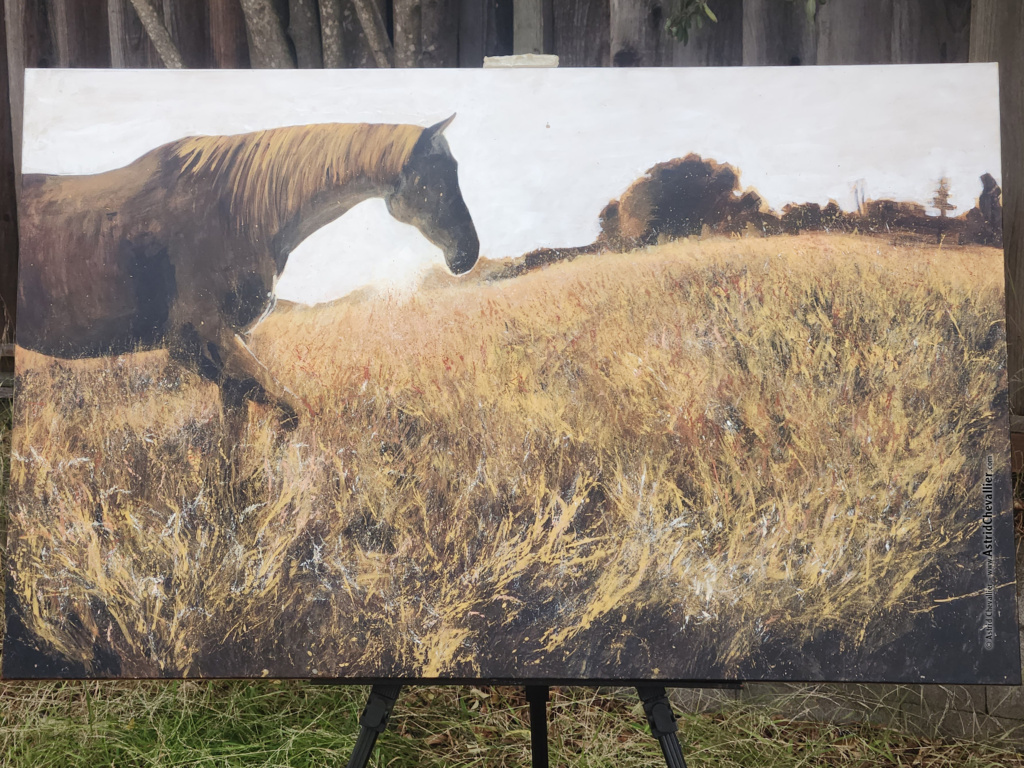 "Summer Late Afternoon in the Preserve" by Astrid Chevallier - Making Of - Step 6