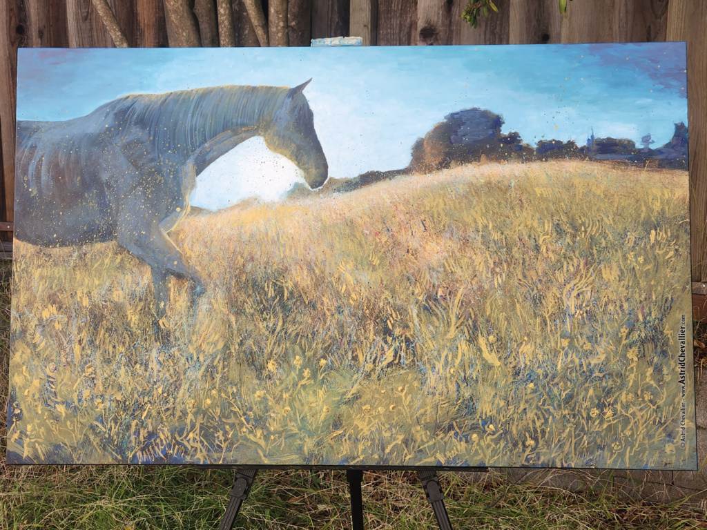 "Summer Late Afternoon in the Preserve" by Astrid Chevallier - Making Of - Step 8