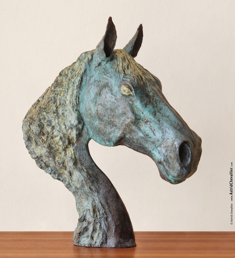 Astrid Chevallier - Portrait of Danseur - Bronze Sculpture